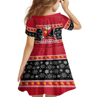 Papua New Guinea Christmas Family Matching Tank Maxi Dress and Hawaiian Shirt Santa With Flag Of PNG Polynesian Tribal Xmas Vibe LT03 - Polynesian Pride