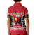 Papua New Guinea Christmas Kid Polo Shirt Santa With Flag Of PNG Polynesian Tribal Xmas Vibe LT03 - Polynesian Pride