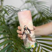 Woman Polynesian Tattoos Skinny Tumbler Tropical Flower - Peach Fuzz Color LT03 - Polynesian Pride