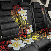 Plumeria Back Car Seat Cover Polynesian Tribal Frangipani Sunset
