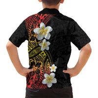 Plumeria Hawaiian Shirt Polynesian Tribal Frangipani Sunset