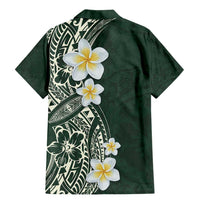 Plumeria Family Matching Mermaid Dress and Hawaiian Shirt Polynesian Tribal Frangipani Green LT03 - Polynesian Pride