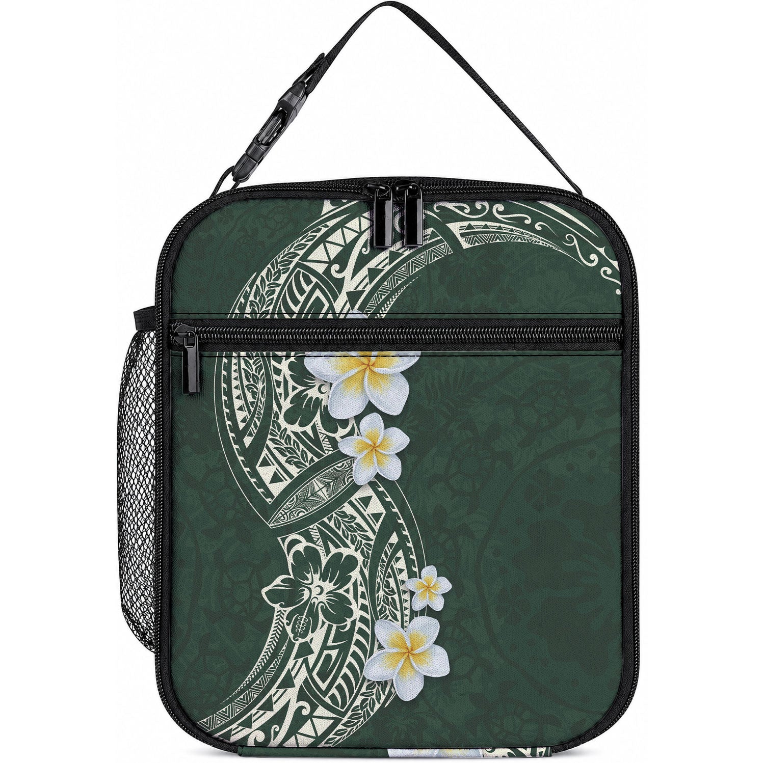 Plumeria Lunch Bag LT03 10.2 × 8.3 × 4.3 inch Green - Polynesian Pride
