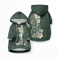 Plumeria Pet Hoodie LT03 Pullover Green - Polynesian Pride