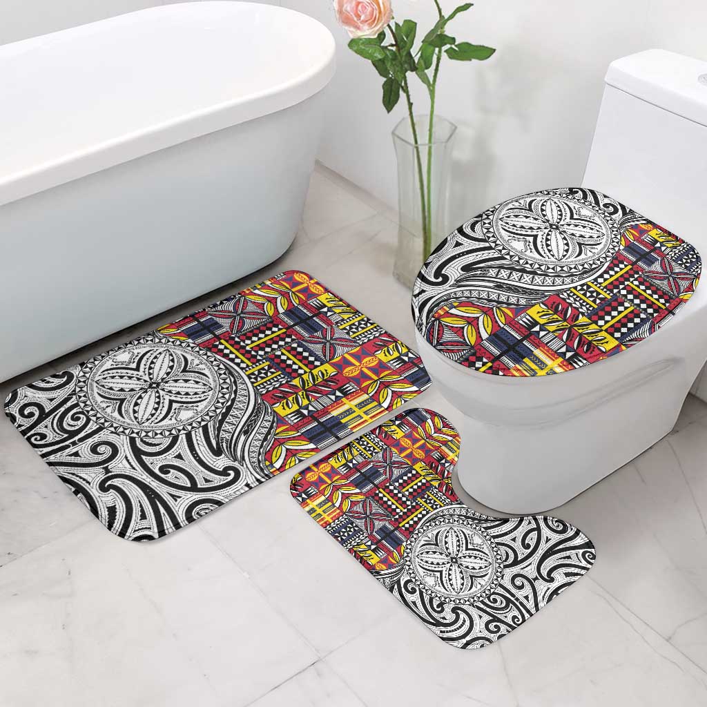 Niue Hiapo and Maori Decoration Tattoos Bathroom Set LT03 - Polynesian Pride