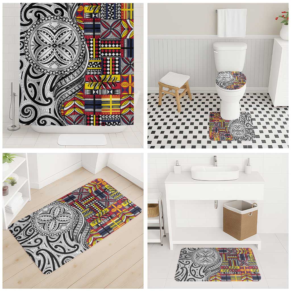Niue Hiapo and Maori Decoration Tattoos Bathroom Set LT03 - Polynesian Pride