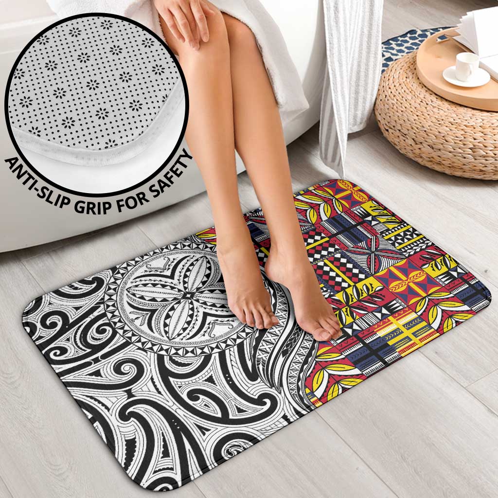 Niue Hiapo and Maori Decoration Tattoos Bathroom Set LT03 - Polynesian Pride