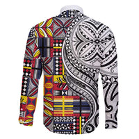 Niue Hiapo and Maori Decoration Tattoos Family Matching Mermaid Dress and Hawaiian Shirt LT03 - Polynesian Pride