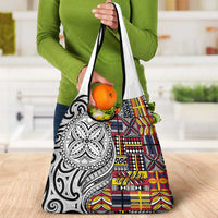 Niue Hiapo and Maori Decoration Tattoos Grocery Bag LT03 - Polynesian Pride