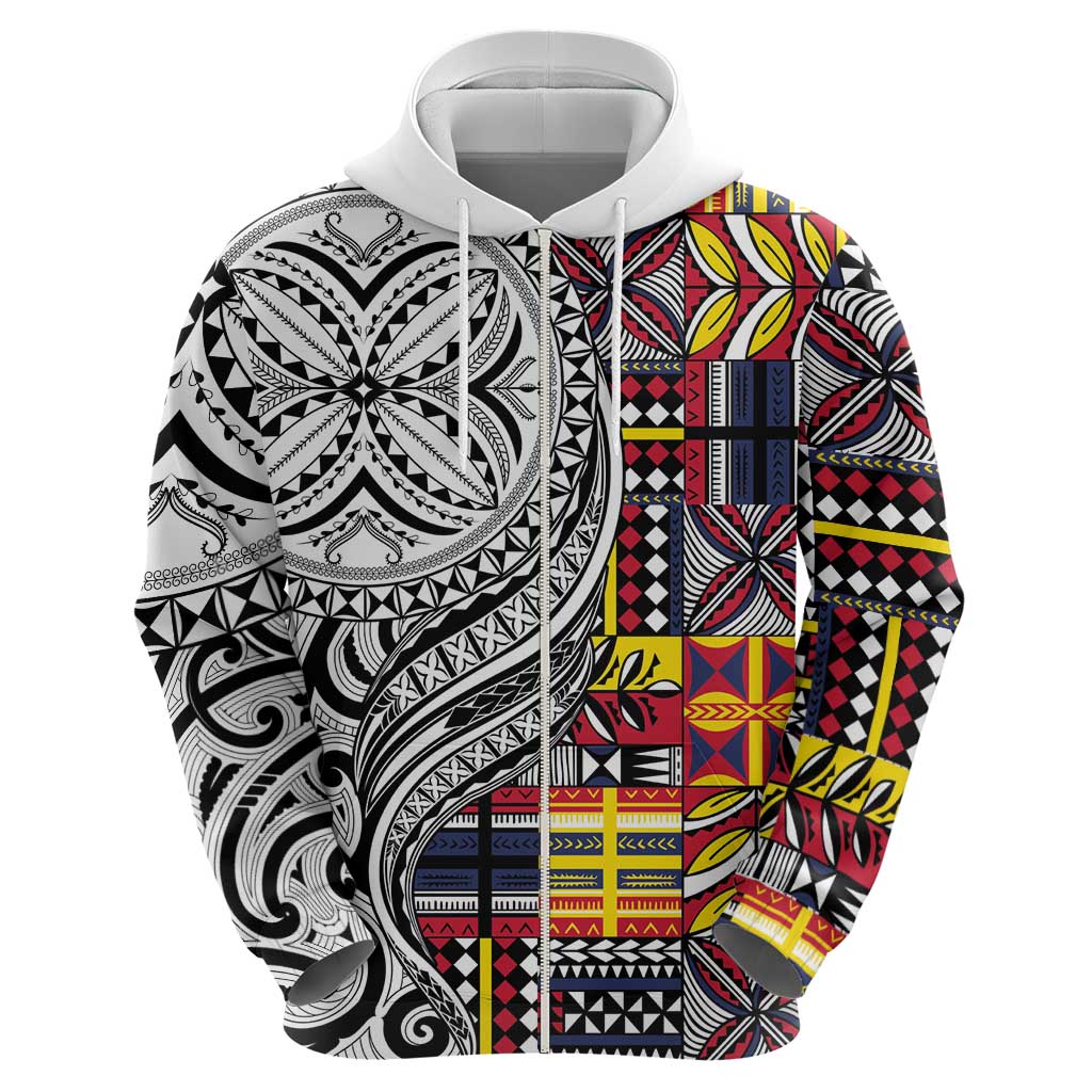 Niue Hiapo and Maori Decoration Tattoos Hoodie - Polynesian Pride