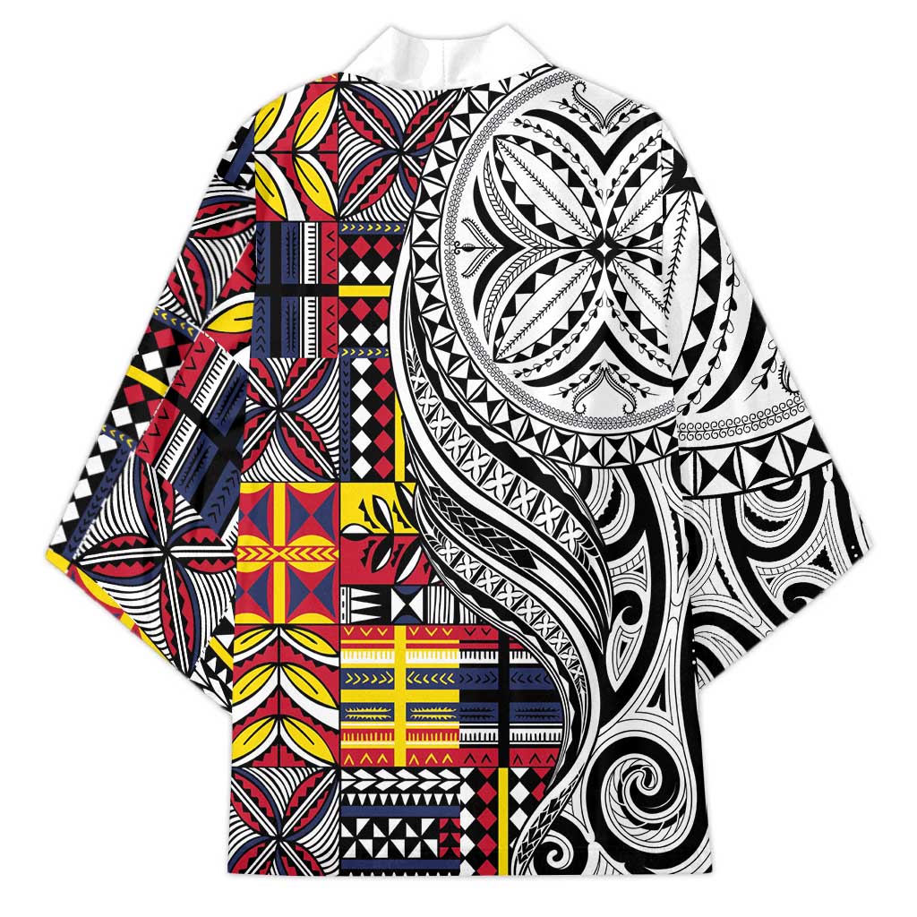 Niue Hiapo and Maori Decoration Tattoos Kimono LT03 - Polynesian Pride