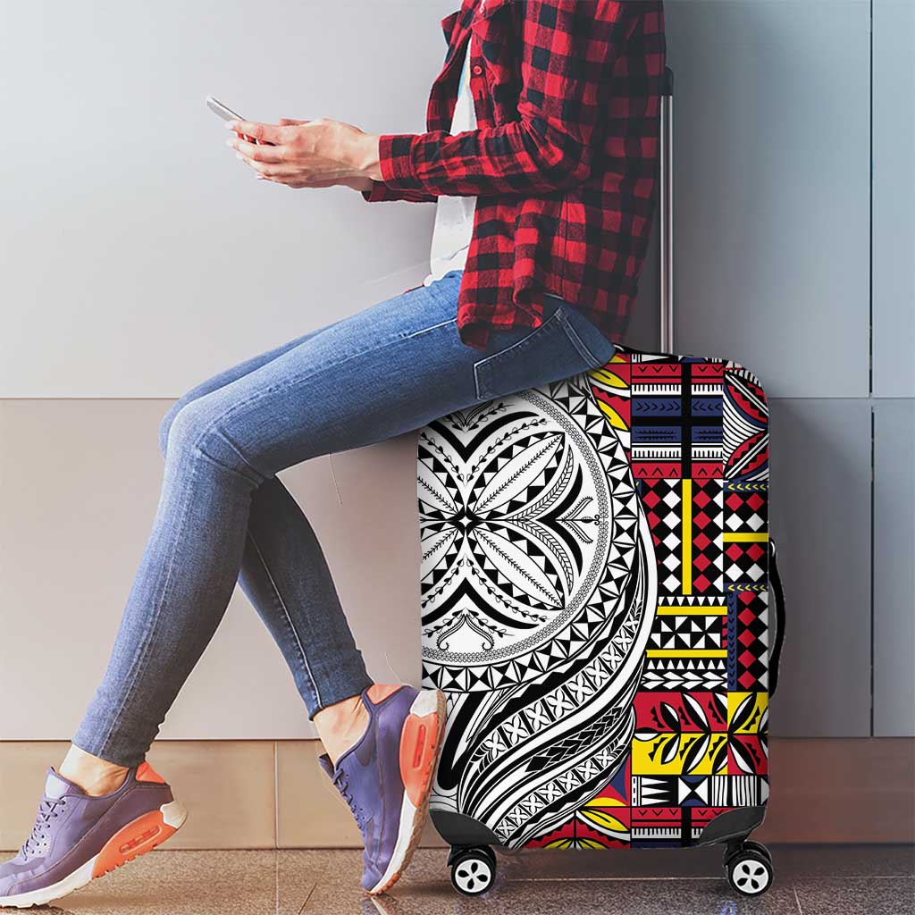 Niue Hiapo and Maori Decoration Tattoos Luggage Cover LT03 - Polynesian Pride