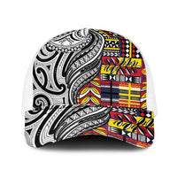 Niue Hiapo and Maori Decoration Tattoos Mesh Trucker Cap - Polynesian Pride