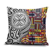 Niue Hiapo and Maori Decoration Tattoos Pillow Cover LT03 White - Polynesian Pride
