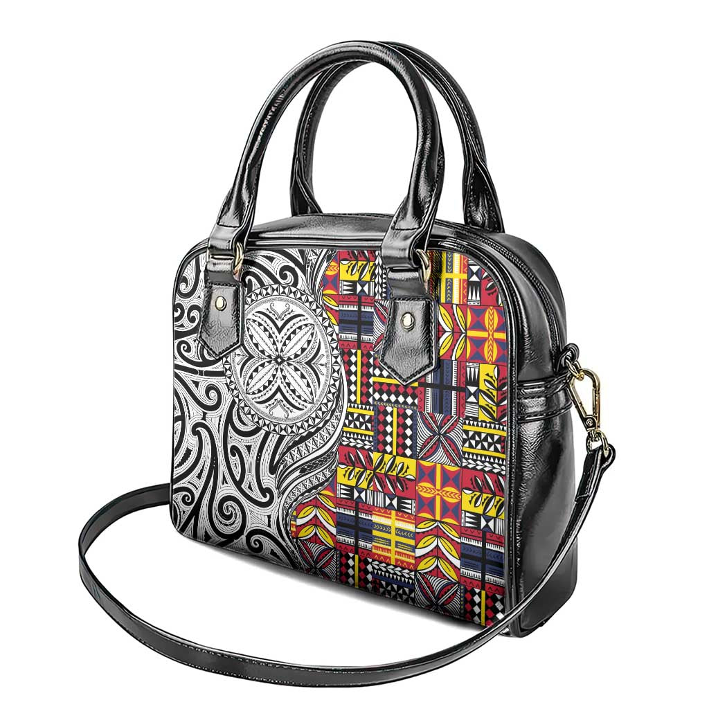 Niue Hiapo and Maori Decoration Tattoos Shoulder Handbag - Polynesian Pride