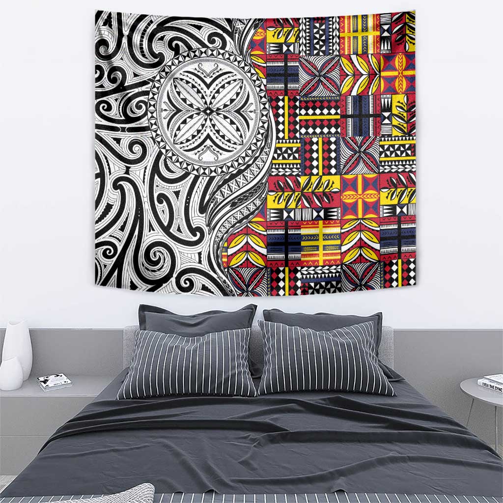 Niue Hiapo and Maori Decoration Tattoos Tapestry LT03 - Polynesian Pride