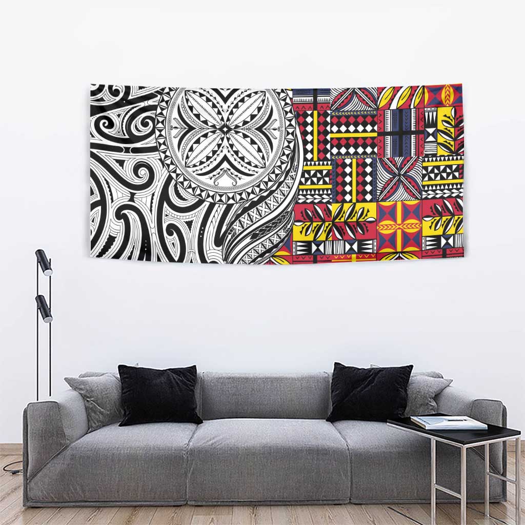 Niue Hiapo and Maori Decoration Tattoos Tapestry LT03 - Polynesian Pride
