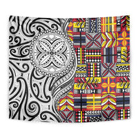 Niue Hiapo and Maori Decoration Tattoos Tapestry LT03 - Polynesian Pride
