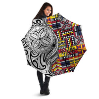 Niue Hiapo and Maori Decoration Tattoos Umbrella LT03 - Polynesian Pride