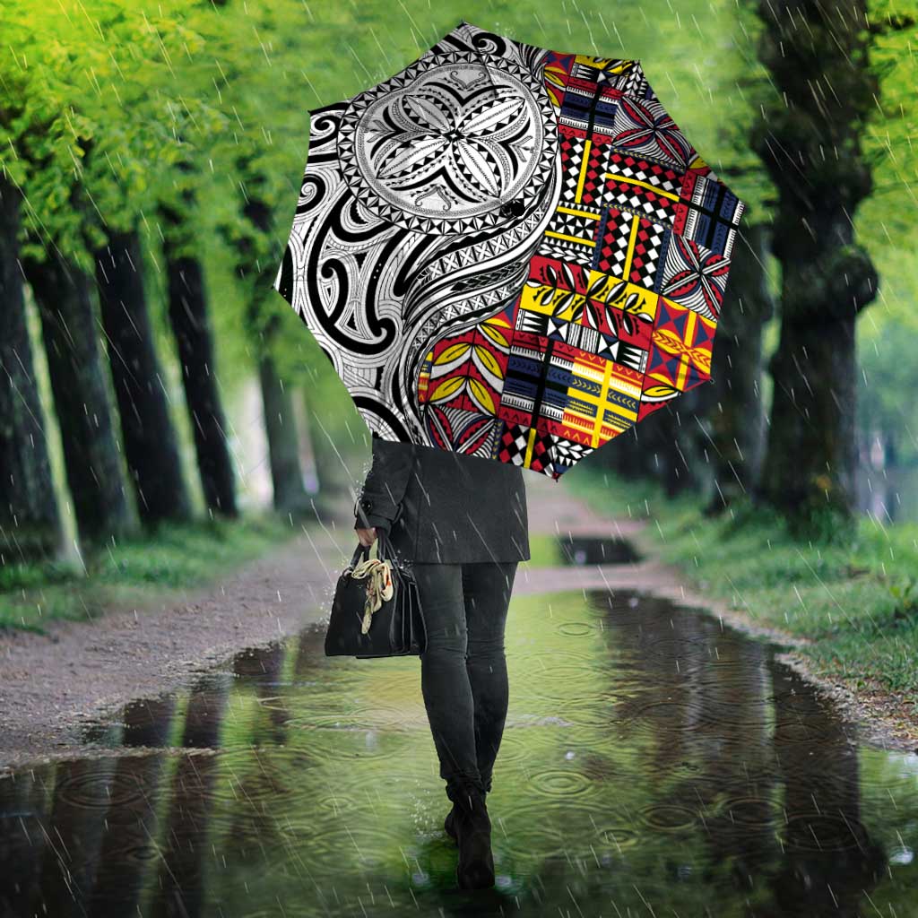 Niue Hiapo and Maori Decoration Tattoos Umbrella LT03 - Polynesian Pride