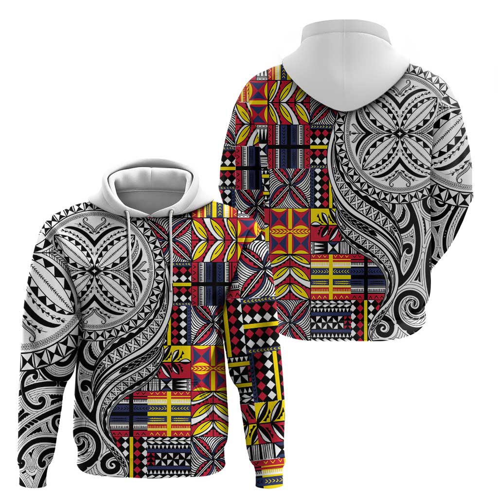 Niue Hiapo and Maori Decoration Tattoos Zip Hoodie LT03 - Polynesian Pride