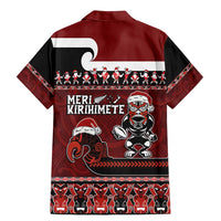 New Zealand Christmas Family Matching Mermaid Dress and Hawaiian Shirt Meri Kirihimete Aotearoa Warrior on Waka with Maori Art Tattoo LT03 - Polynesian Pride