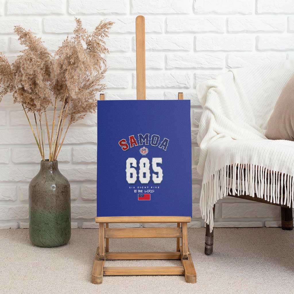 Toa Samoa Rugby Canvas Wall Art Six Eight Five to The World