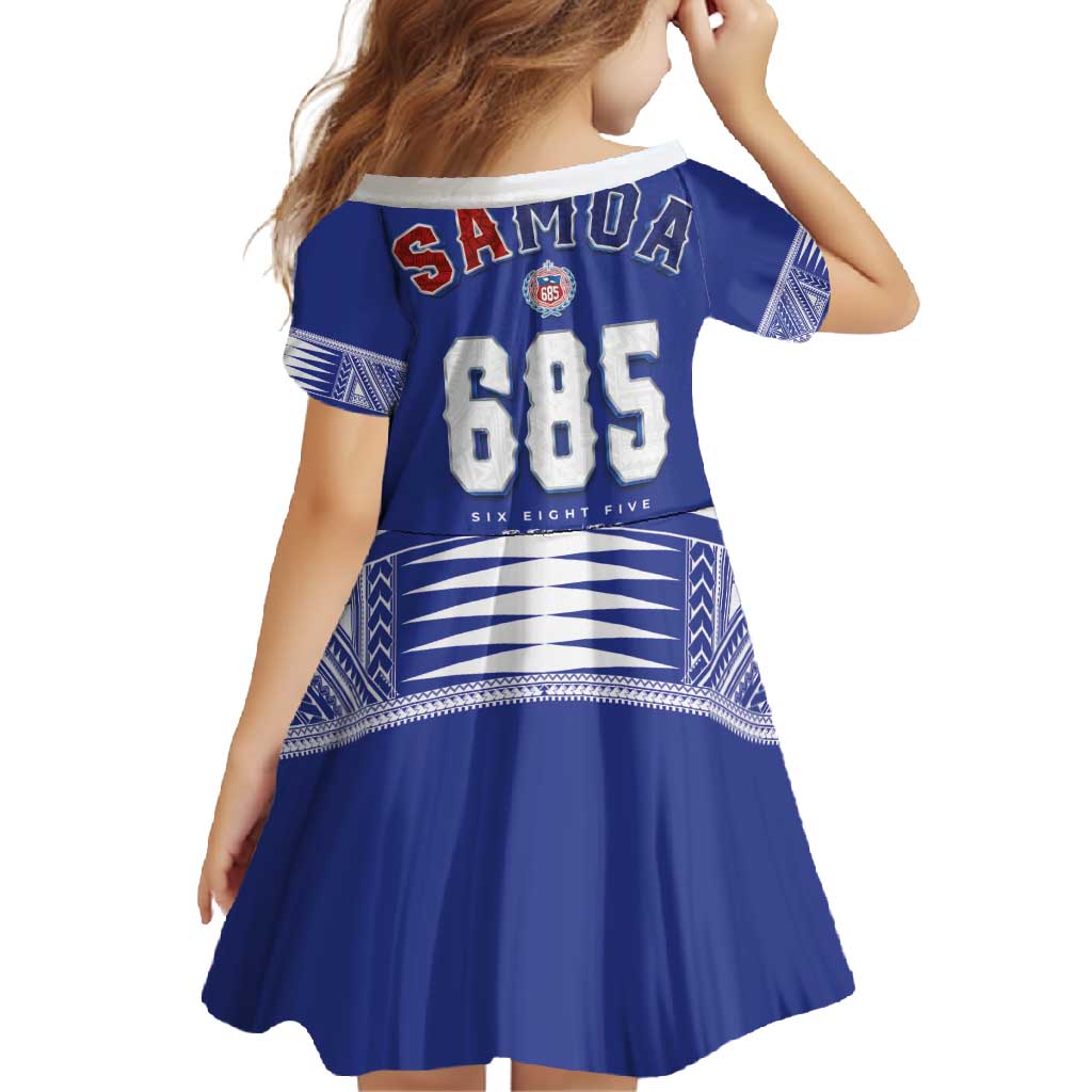 Toa Samoa Rugby Family Matching Short Sleeve Bodycon Dress and Hawaiian Shirt Six Eight Five to The World LT03 - Polynesian Pride