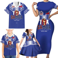 Toa Samoa Rugby Family Matching Short Sleeve Bodycon Dress and Hawaiian Shirt Six Eight Five to The World LT03 - Polynesian Pride