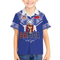 Toa Samoa Rugby Family Matching Tank Maxi Dress and Hawaiian Shirt Six Eight Five to The World LT03 Son's Shirt Blue - Polynesian Pride