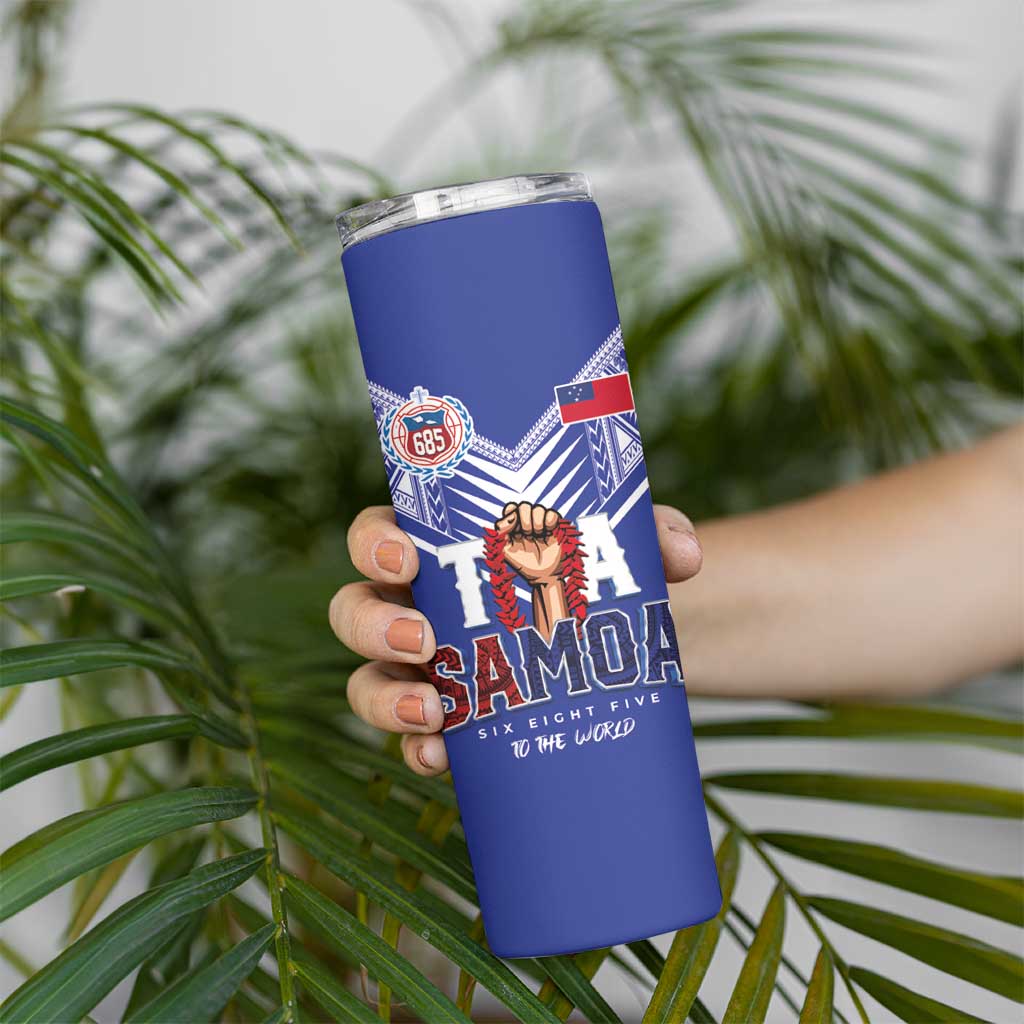 Toa Samoa Rugby Skinny Tumbler Six Eight Five to The World