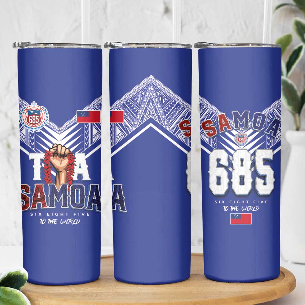 Toa Samoa Rugby Skinny Tumbler Six Eight Five to The World