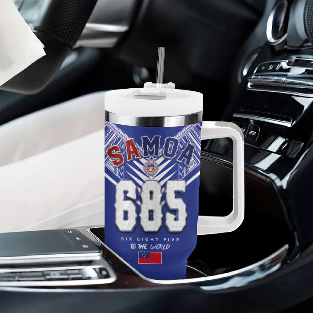 Toa Samoa Rugby Tumbler With Handle Six Eight Five to The World