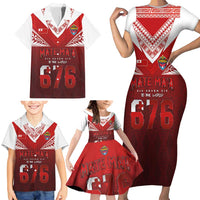 Mate Ma'a Tonga Rugby Family Matching Short Sleeve Bodycon Dress and Hawaiian Shirt Six Seven Six to The World LT03 - Polynesian Pride