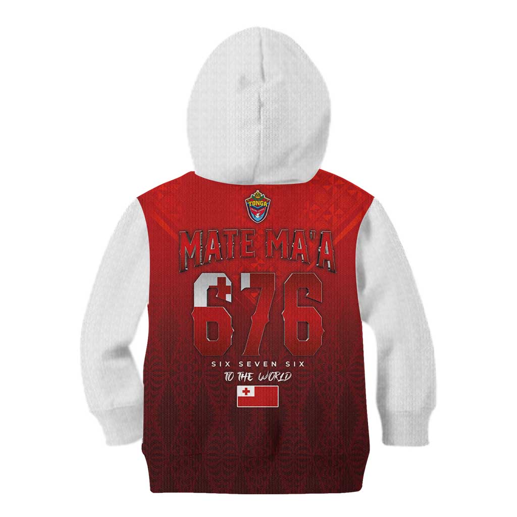 Mate Ma'a Tonga Rugby Kid Hoodie Six Seven Six to The World LT03 - Polynesian Pride