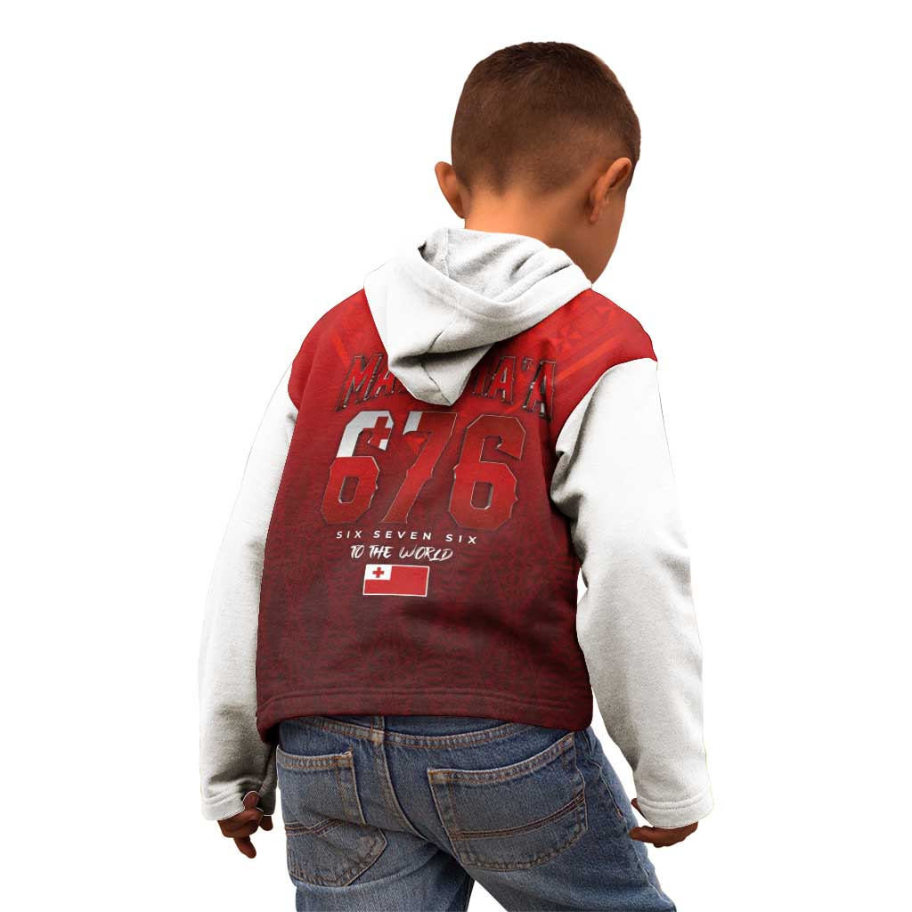 Mate Ma'a Tonga Rugby Kid Hoodie Six Seven Six to The World LT03 - Polynesian Pride