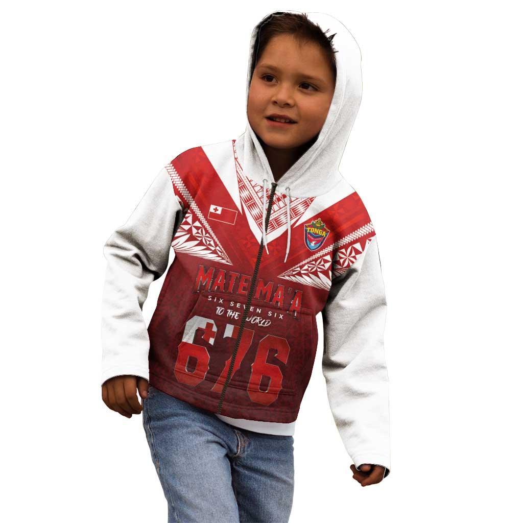Mate Ma'a Tonga Rugby Kid Hoodie Six Seven Six to The World LT03 - Polynesian Pride