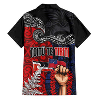 Aotearoa and Samoa Toitu Te Tiriti Family Matching Off Shoulder Maxi Dress and Hawaiian Shirt Honour the Treaty - Te Tiriti Is Us LT03 - Polynesian Pride