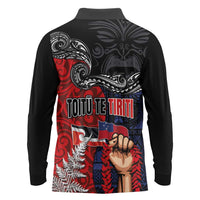 Aotearoa and Samoa Toitu Te Tiriti Long Sleeve Polo Shirt Honour the Treaty - Te Tiriti Is Us