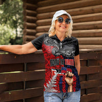 Aotearoa and Samoa Toitu Te Tiriti Women Polo Shirt Honour the Treaty - Te Tiriti Is Us LT03 - Polynesian Pride
