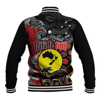 Aotearoa and Australia Toitu Te Tiriti Baseball Jacket Honour the Treaty - Te Tiriti Is Us