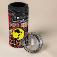 Aotearoa and Australia Toitu Te Tiriti 4 in 1 Can Cooler Tumbler Honour the Treaty - Te Tiriti Is Us LT03 - Polynesian Pride