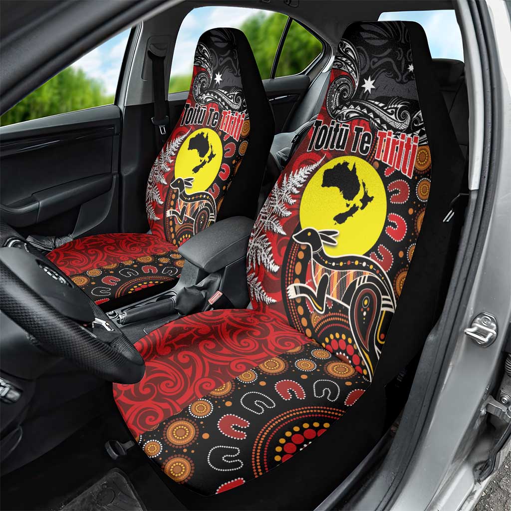 Aotearoa and Australia Toitu Te Tiriti Car Seat Cover Honour the Treaty - Te Tiriti Is Us LT03 - Polynesian Pride