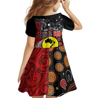 Aotearoa and Australia Toitu Te Tiriti Family Matching Off Shoulder Maxi Dress and Hawaiian Shirt Honour the Treaty - Te Tiriti Is Us LT03 - Polynesian Pride