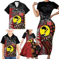 Aotearoa and Australia Toitu Te Tiriti Family Matching Short Sleeve Bodycon Dress and Hawaiian Shirt Honour the Treaty - Te Tiriti Is Us LT03 - Polynesian Pride
