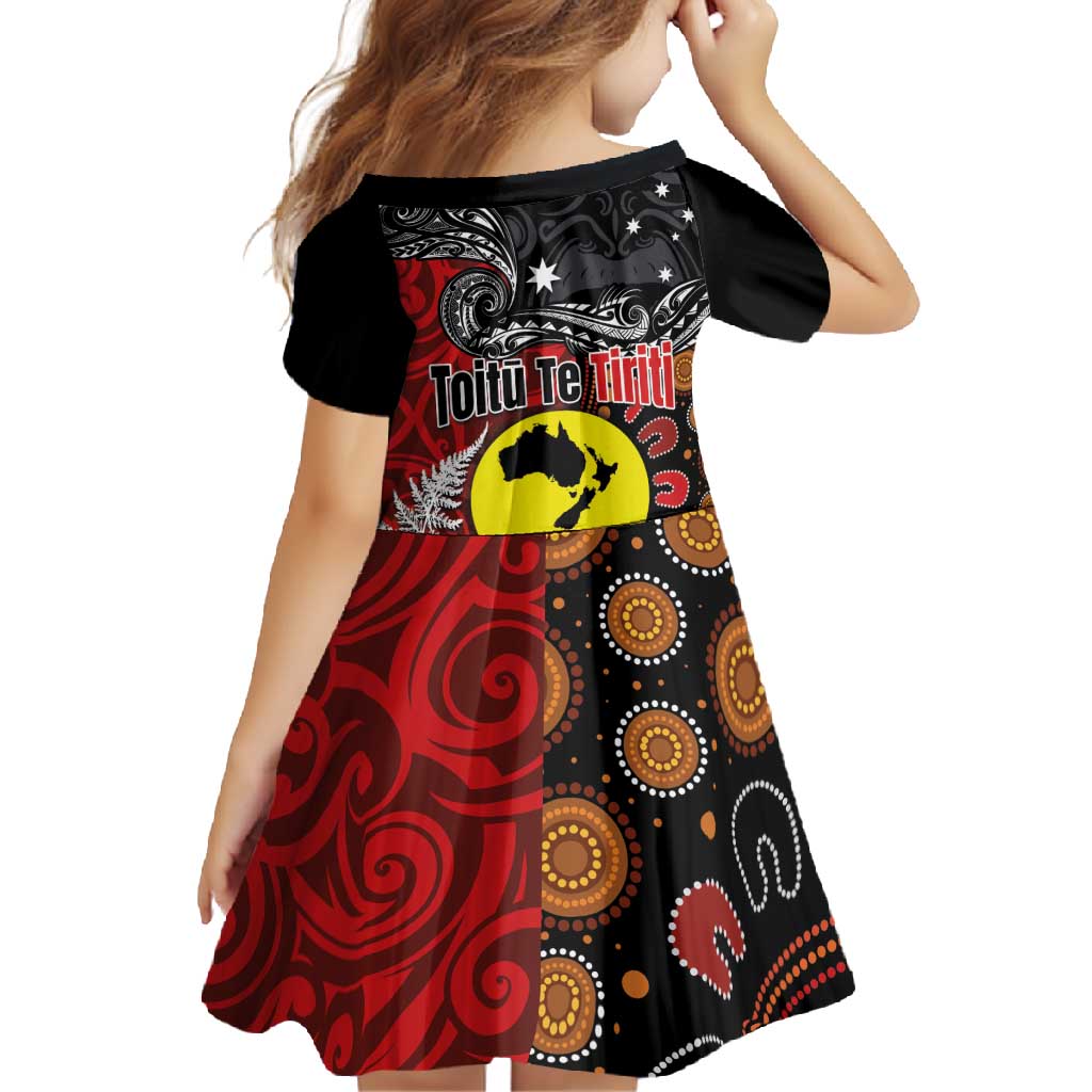 Aotearoa and Australia Toitu Te Tiriti Family Matching Summer Maxi Dress and Hawaiian Shirt Honour the Treaty - Te Tiriti Is Us LT03 - Polynesian Pride