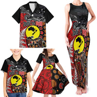 Aotearoa and Australia Toitu Te Tiriti Family Matching Tank Maxi Dress and Hawaiian Shirt Honour the Treaty - Te Tiriti Is Us LT03 - Polynesian Pride