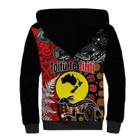 Aotearoa and Australia Toitu Te Tiriti Sherpa Hoodie Honour the Treaty - Te Tiriti Is Us LT03 - Polynesian Pride