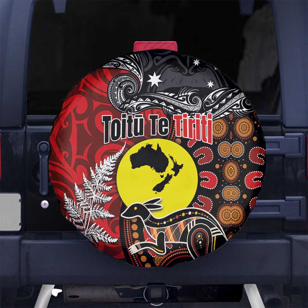 Aotearoa and Australia Toitu Te Tiriti Spare Tire Cover Honour the Treaty - Te Tiriti Is Us LT03 - Polynesian Pride