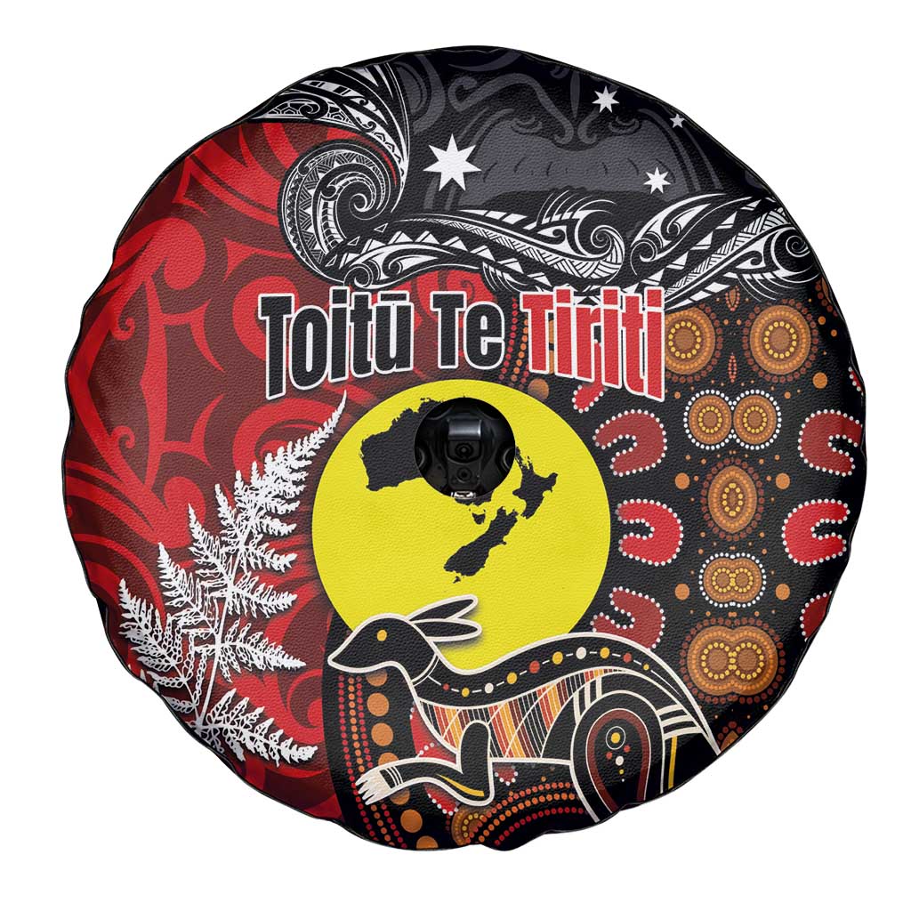 Aotearoa and Australia Toitu Te Tiriti Spare Tire Cover Honour the Treaty - Te Tiriti Is Us LT03 - Polynesian Pride